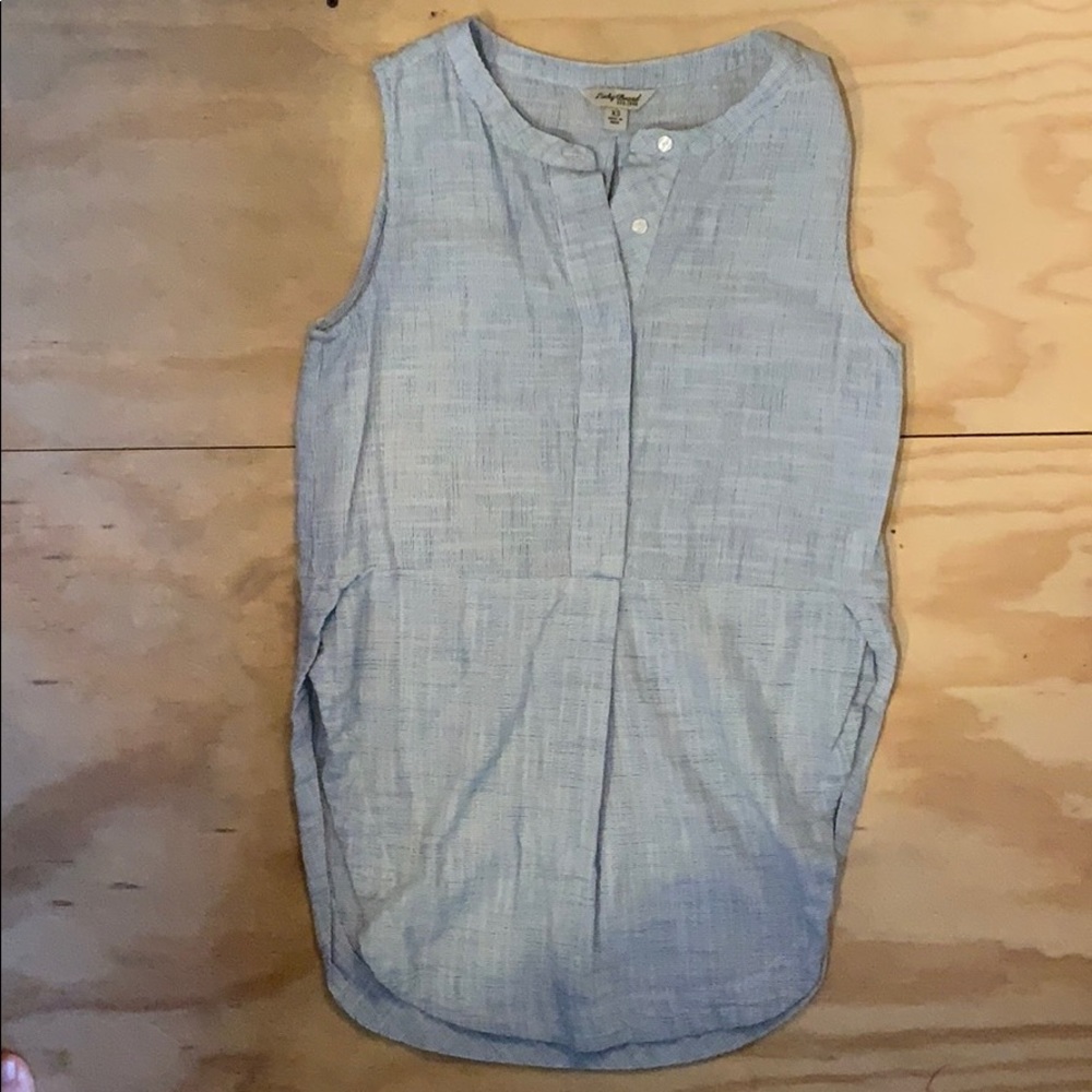 Lucky Brand button up long sleeveless top